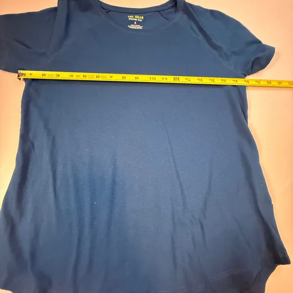Tek Gear 2pc Set Blue Short Sleeve Tee NWT Straight Leg‎ Fleece Pants S Athletic - Image 4
