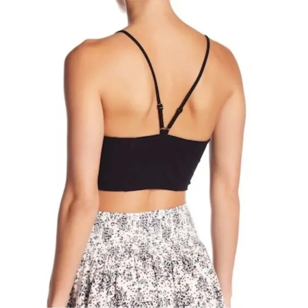 Intimately Vest Of All Free People Corset Crop Top Black Minimalist Edgy Size M - Image 3