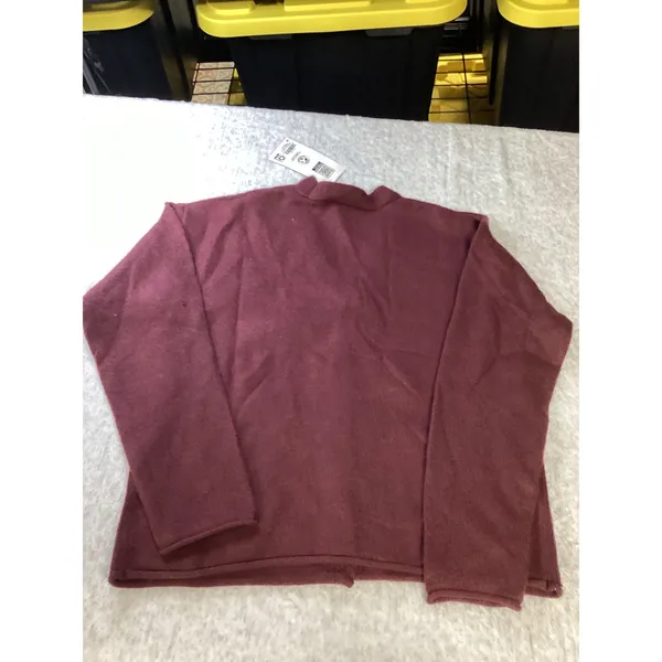Member's Mark Womens V-Neck Cardigan Burgundy Wine‎ Relaxed Fit Soft Knit Small - Image 5