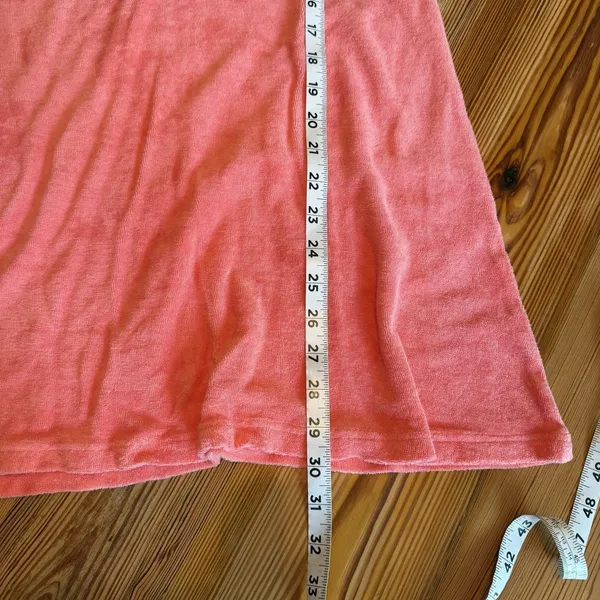 LAKE Pajamas Dress French Terry VNeck Coral Beach Pool Resort Coverup Cruise XXS - Image 5