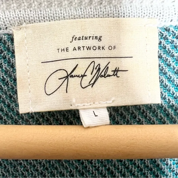 Anthropologie Lauren C Walcott Artwork Abstract Llama Wool Sweater Size Large - Image 10