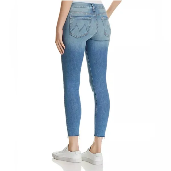 MOTHER Looker Ankle Fray Skinny Jeans in Love Gun Blue Size‎ 25 - Image 3