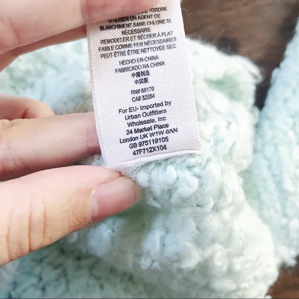 Free People • September Song pullover sweater Polar Bear fuzzy mint green aqua - Image 7