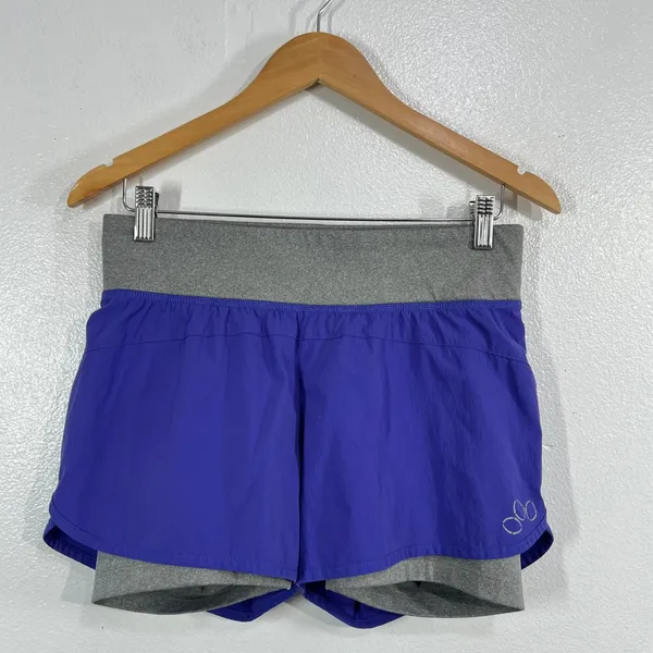REI Co-op Active Pursuits 2-in-1 Shorts Women's Small S Purple Grey Layered - Image 2