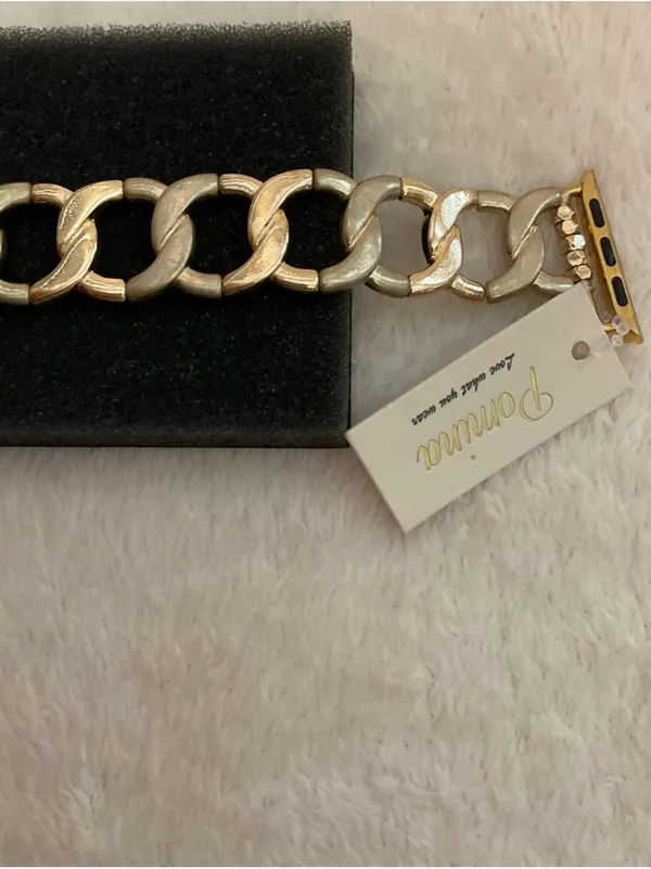 Domina Two-Tone Curb Link Bracelet - Gold & Silver - Image 3