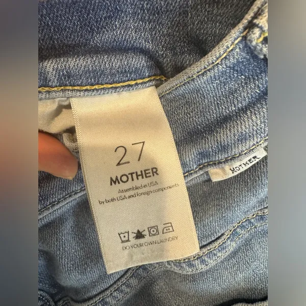 Mother Denim The Seamed Swooner Hover Blowing Kisses Blue Skinny‎ Jeans Size 27 - Image 10