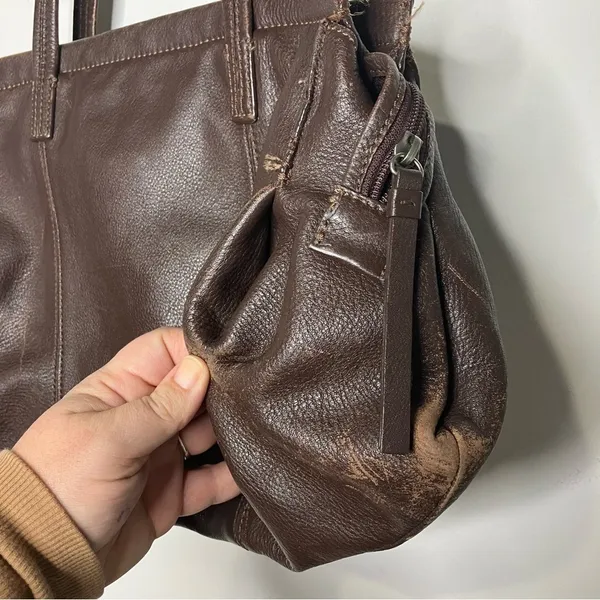 J. Jill brown leather shoulder bag medium‎ size 12.75” x 11” - Image 6