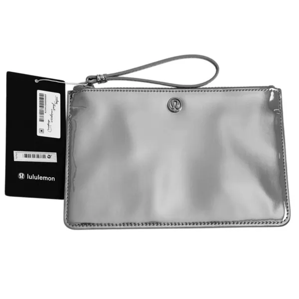Lululemon Goody Bag Silver WRISTLET CLUTCH - Image 6