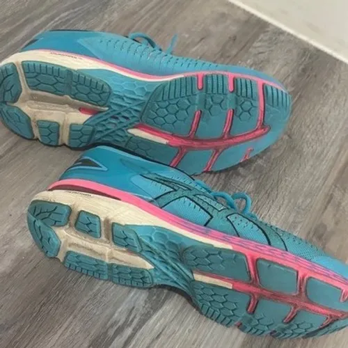 Asics Gel Kayano 25 Womens Running Shoes Blue‎ Pink Size 7.5 - Image 5