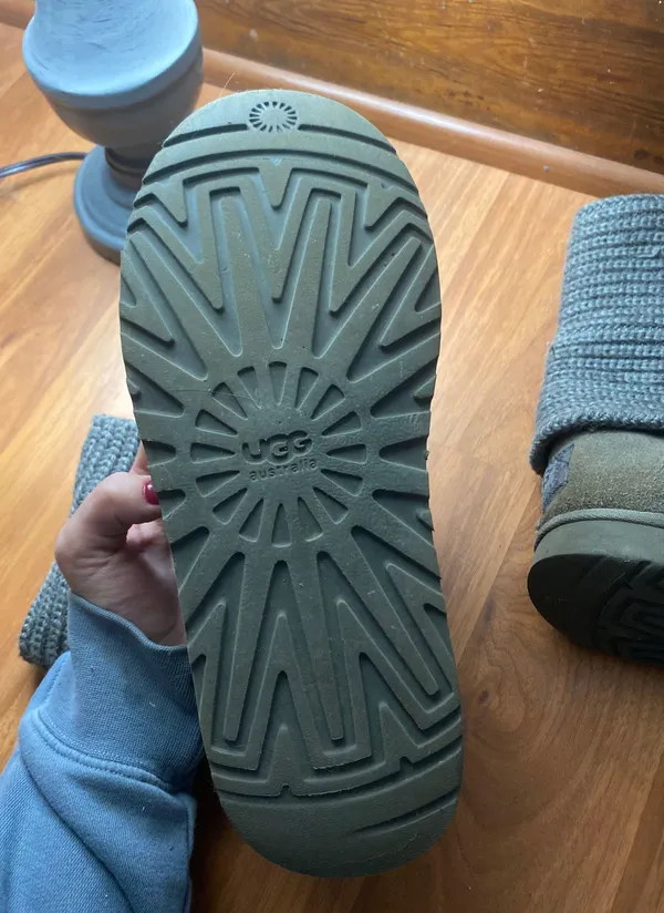 UGG Gray Knit Boots - Image 2