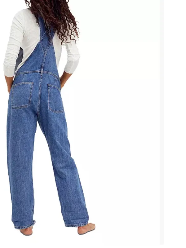 We The Free Medium Blue Denim Relaxed Overalls - Image 2