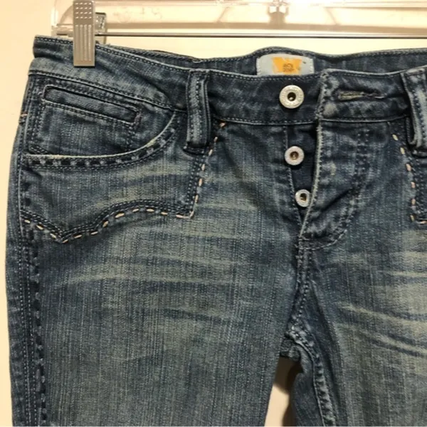 Y2k Antik Denim Embroidered Blue Jean Pants 30 - Image 4
