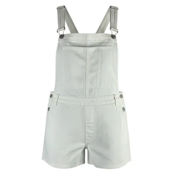Blank NYC Side Low Cut Denim Shortall Lightbox White Size 31 - Image 4