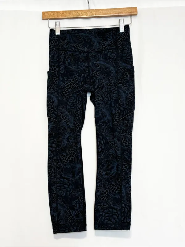 Lululemon Speed Up Crop 21" Nouveau Mach Blue Black Legging size 2 - Image 4