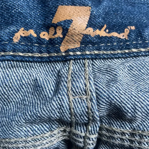 Vintage Y2K 7 For All Mankind Dojo Jeans Size 29 Bootcut Rhinestone USA Made - Image 7