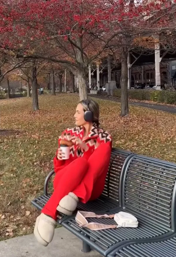 Aerie Red Half Zip Sweater - Image 2