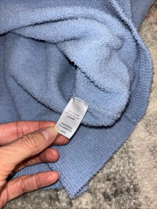 Eberjey Dusty Blue Lightweight Hooded Pullover - Image 5