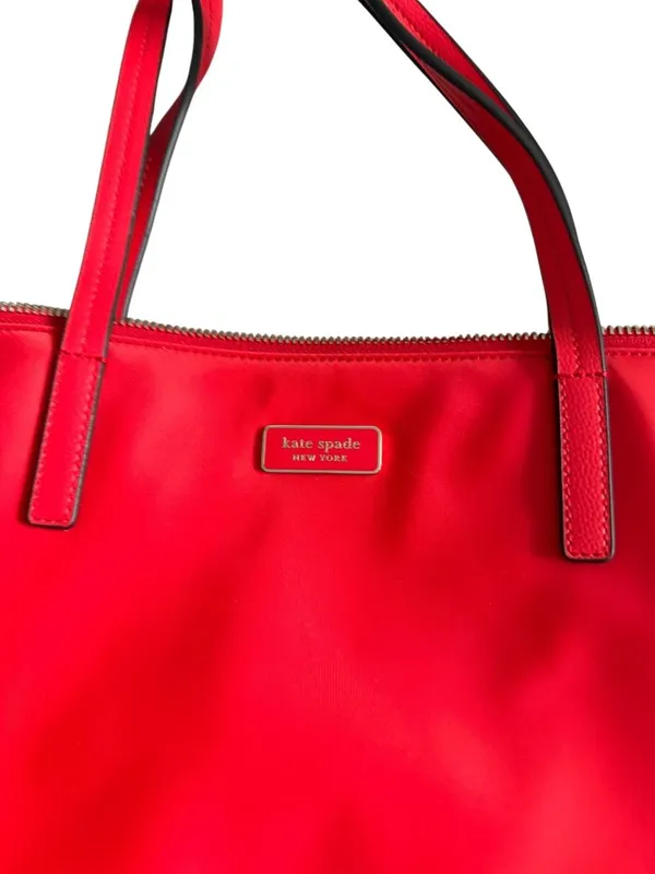 KATE SPADE Red Nylon Shoulder Tote Bag Womens - Image 8