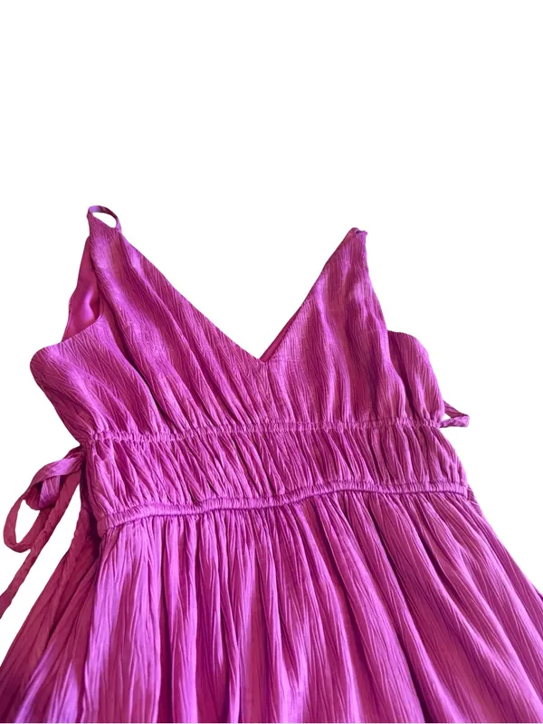 Taylor Sleeveless Maxi Dress Orchid Purple Side-Slit Pockets Size XS Women's - Image 10