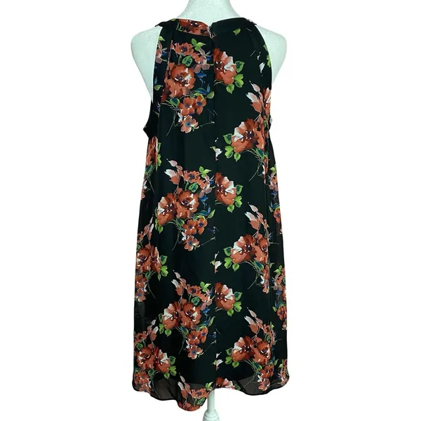 Betsey Johnson Halter Dress Floral Size 8 Flowers Flowy Lined Y2K‎ Romantic - Image 3