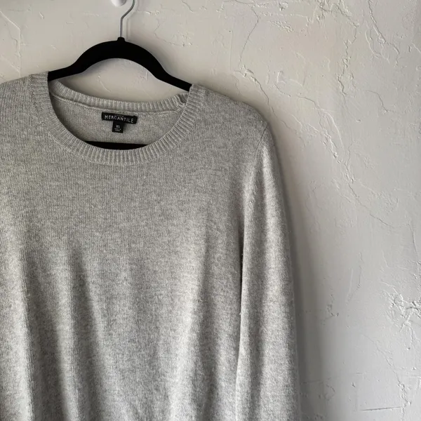 J Crew Mercantile Sweater Womens XL Gray Ruffle Sleeve Pullover Coquette‎ Preppy - Image 2