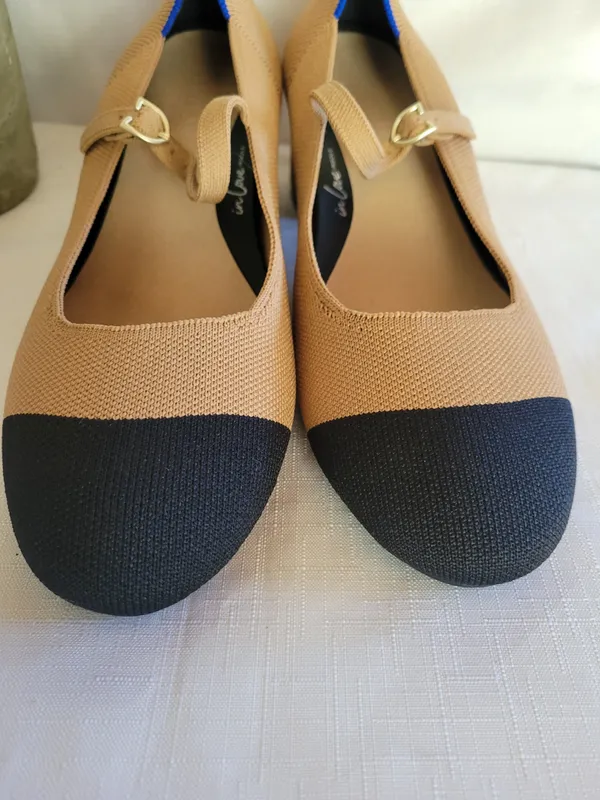 Rothy's Wome's Mary Jane Block Heel Pumps Camel Tan Size 9.5 - Image 4