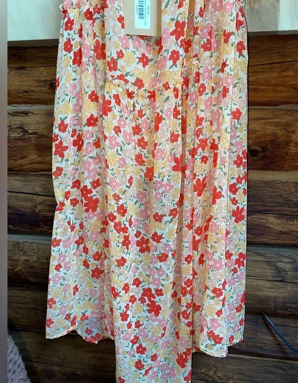 Boutique cross strap dress tie back floral maxi dress length - Image 4