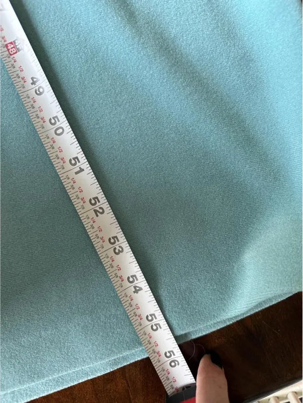 Vanity Fair Vintage Light Turquoise Wrap Robe with Braided Trim and Belt - Image 14