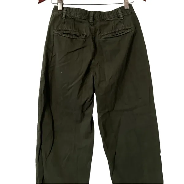 FREE PEOPLE Pleated Dockers Baggy Khaki Cargo Pants Jeans Trousers - Image 7