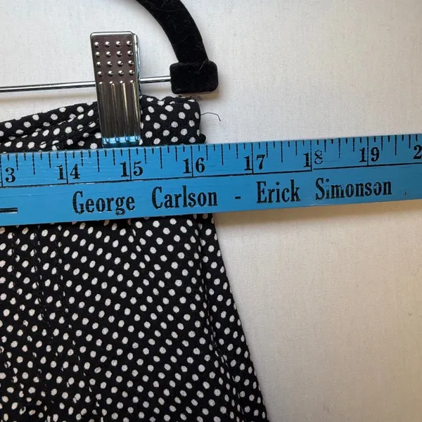 Maeve Anthropologie Polka Dot Wide Leg Pants Black White High Rise‎ Size 10 - Image 5