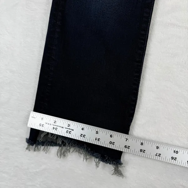 Mother Insider Crop Two Step Fray Jeans Hey Good‎ Lookin Dark Wash Step Hem 26 - Image 8