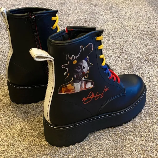 Steve Madden x Harlem Festival of Culture Lace-Up Platform Combat Boots - Image 7