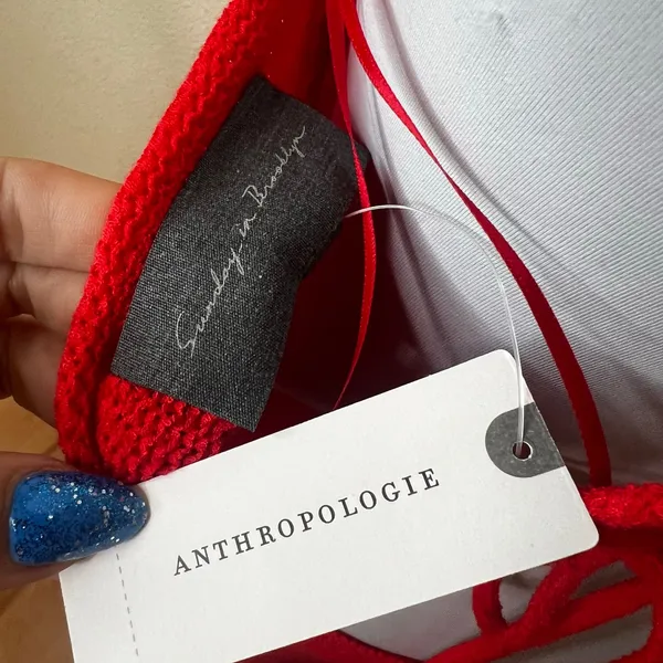 Anthropologie | Sunday in Brooklyn red knitted cowl neckline maxi dress NEW XS - Image 7