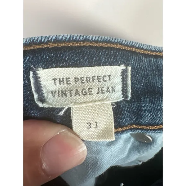 Madewell The Perfect Vintage Jean Women 31 Blue Classic Minimalist Tapered Denim - Image 7