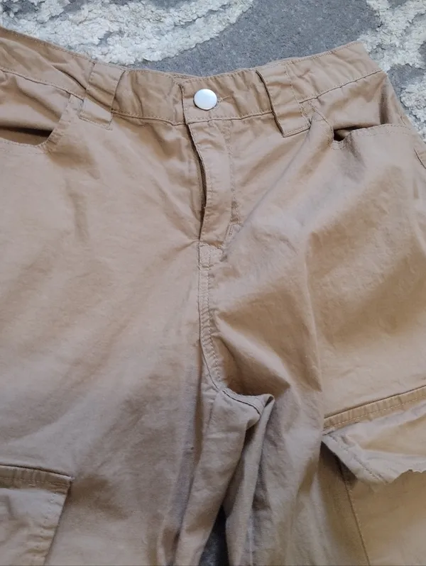Rachel Paige Khaki Cargo Jogger Pants - Image 3