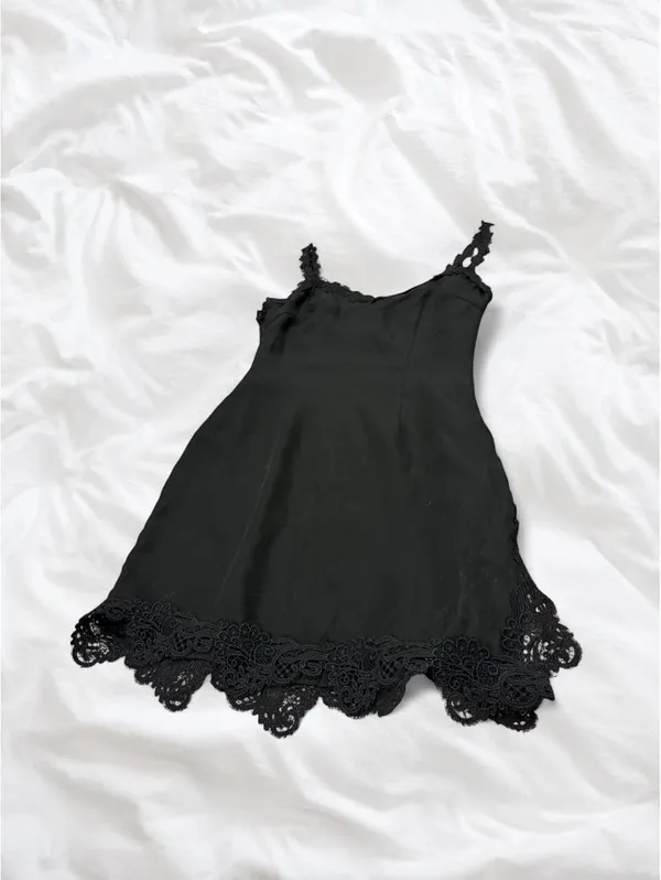 Superdown Black Lace Trim Mini Dress Size XS NWT - Image 5