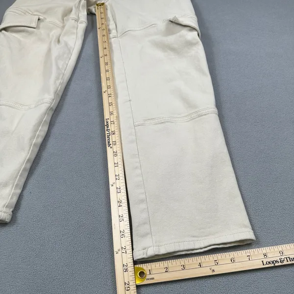 Wilfred Free‎ 4 Utility Cargo Pants Jeans Beige Pocket Straight Leg Aritzia High - Image 5