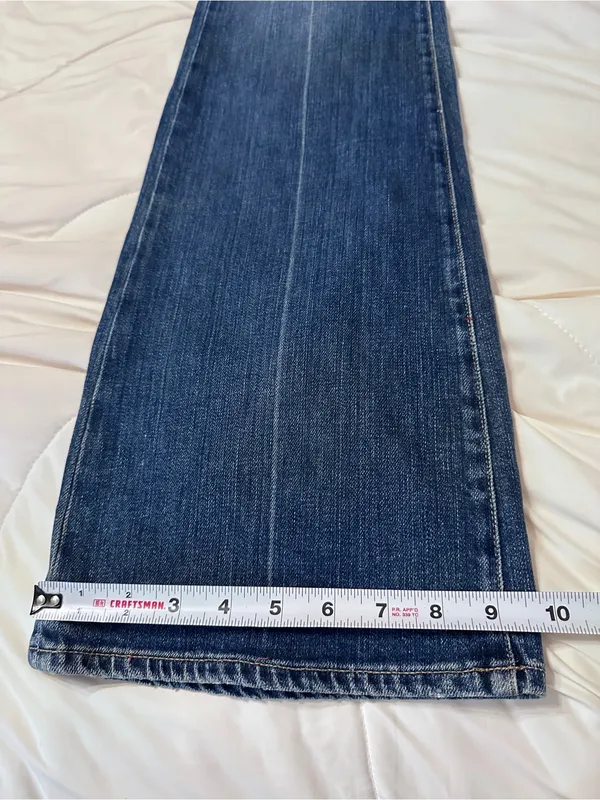 Paige Laurel Canyon Bootcut Women’s Blue Embroidered Jeans - Size 32 - Image 14