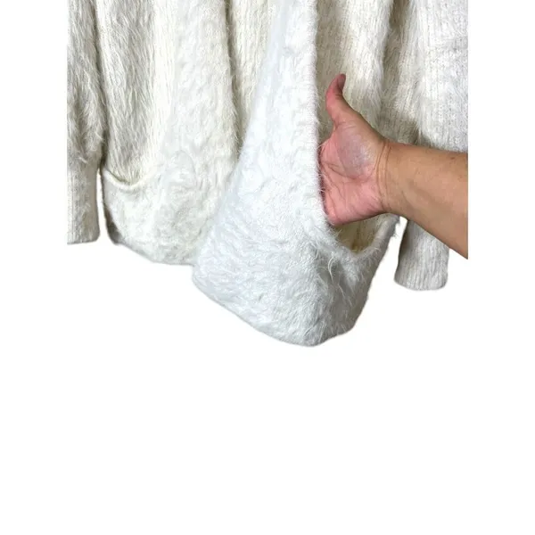 Anthropologie Knitted & Knotted Wool Blend Fuzzy Cardigan Sweater‎ Size M - Image 5