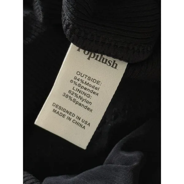 Popilush NWT Shapewear Modal Sculpting Mini Tank Dress Medium Black Ribbed Knit - Image 10