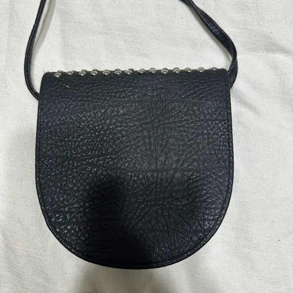 Studded leather crossbody Black - Image 3