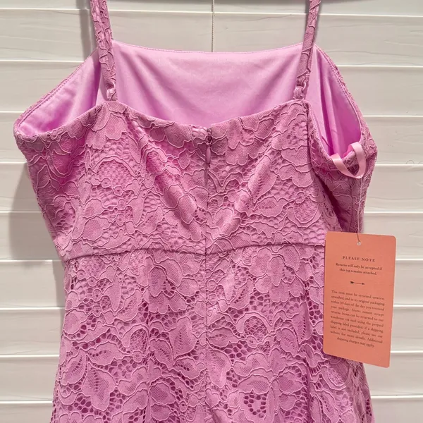 NEW BHLDN Anthropologie Maria Purple‎ Pink mauve Sleeveless Lace Midi Dress XS - Image 8