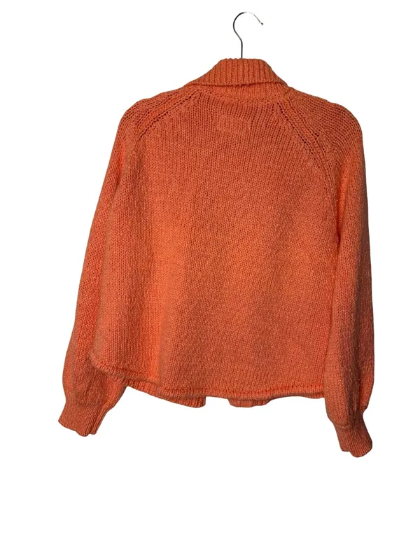 Corral ✨ NWT Pilcro Anthropologie Chunky Knit Cardigan‎ Size M Coral Collared Sweater ✨ - Image 5