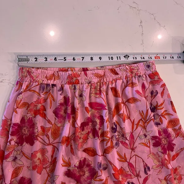 MISA Los Angeles Seva Maxi Skirt Floral Boho‎ Ruffles Size Large - Image 5