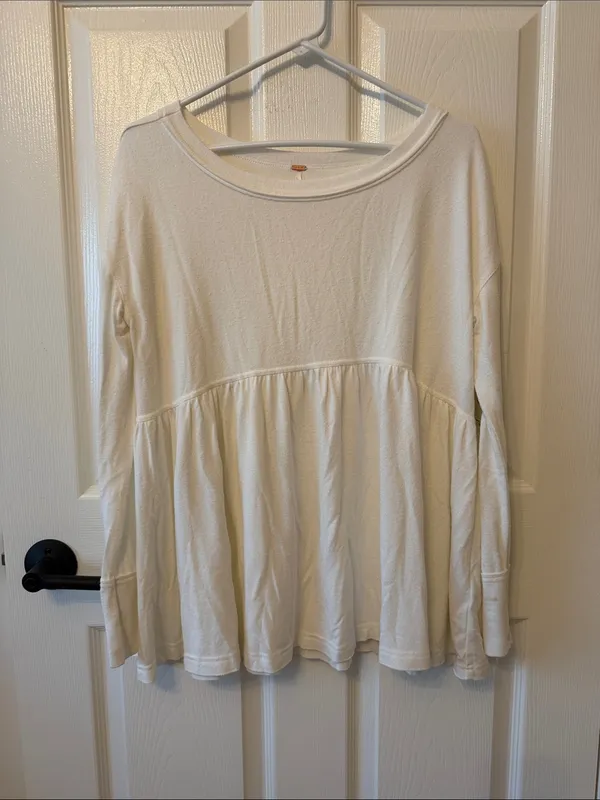 Free People Forever Your Girl babydoll sweater tunic top - size XS - Image 6