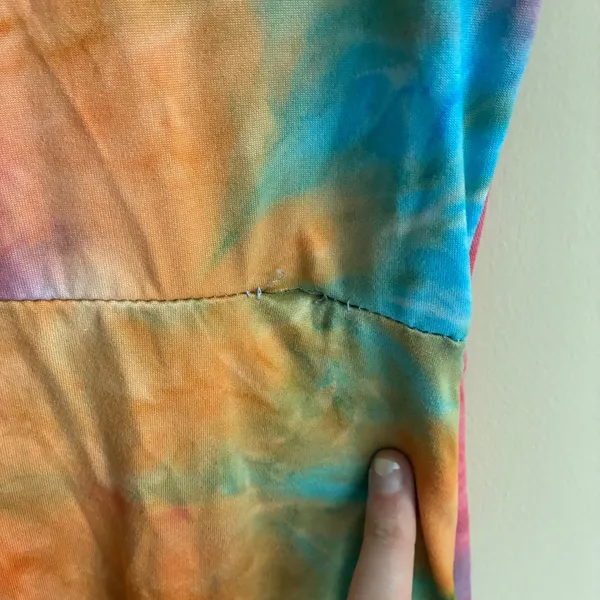 Venus Tie Dye Maxi Dress Small Multi Color Womens Twist Front V-Neck Stretch - Image 9