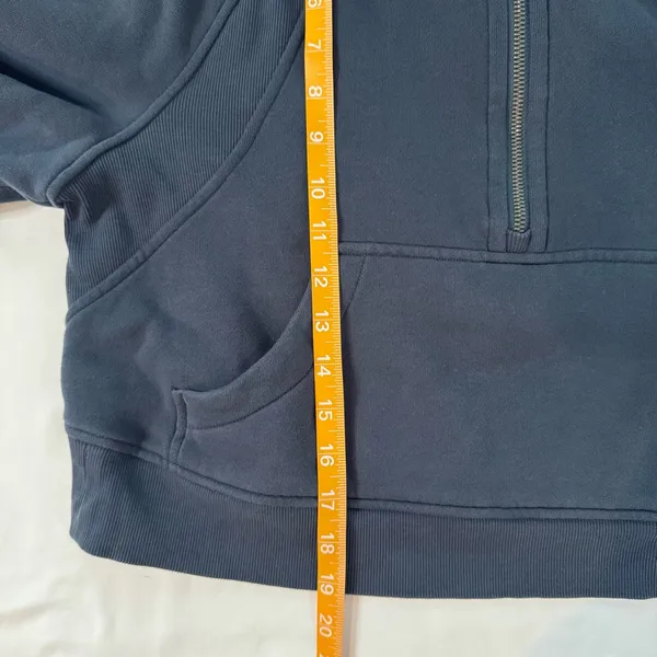 Lululemon Scuba Oversized Half-Zip Hoodie Iron Blue? Size XS S Gym Lounge Crop - Image 6