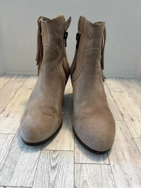Sam Edelman Women's Louie Ankle Fringe Booties Tan Suede 7M Cowgirl - Image 4