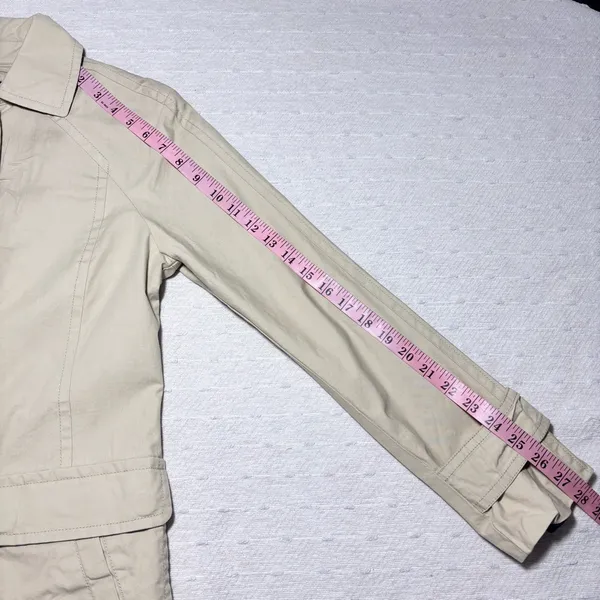 J.Crew‎ 100% cotton tan trench coat with hidden buttons down front Size XS - Image 8