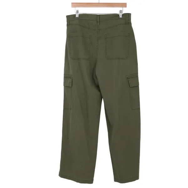 Jessica Simpson Cargo Pants Womens 12 Wide Leg Olive Green Utility Excellent - Image 4